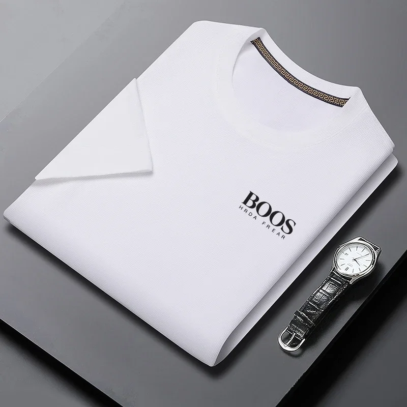Men's T-shirt New Embroidered Summer Round Neck Short Sleeve T-shirt Men's Short Sleeve Top Harajuku Men's Clothing T-shirt image 3