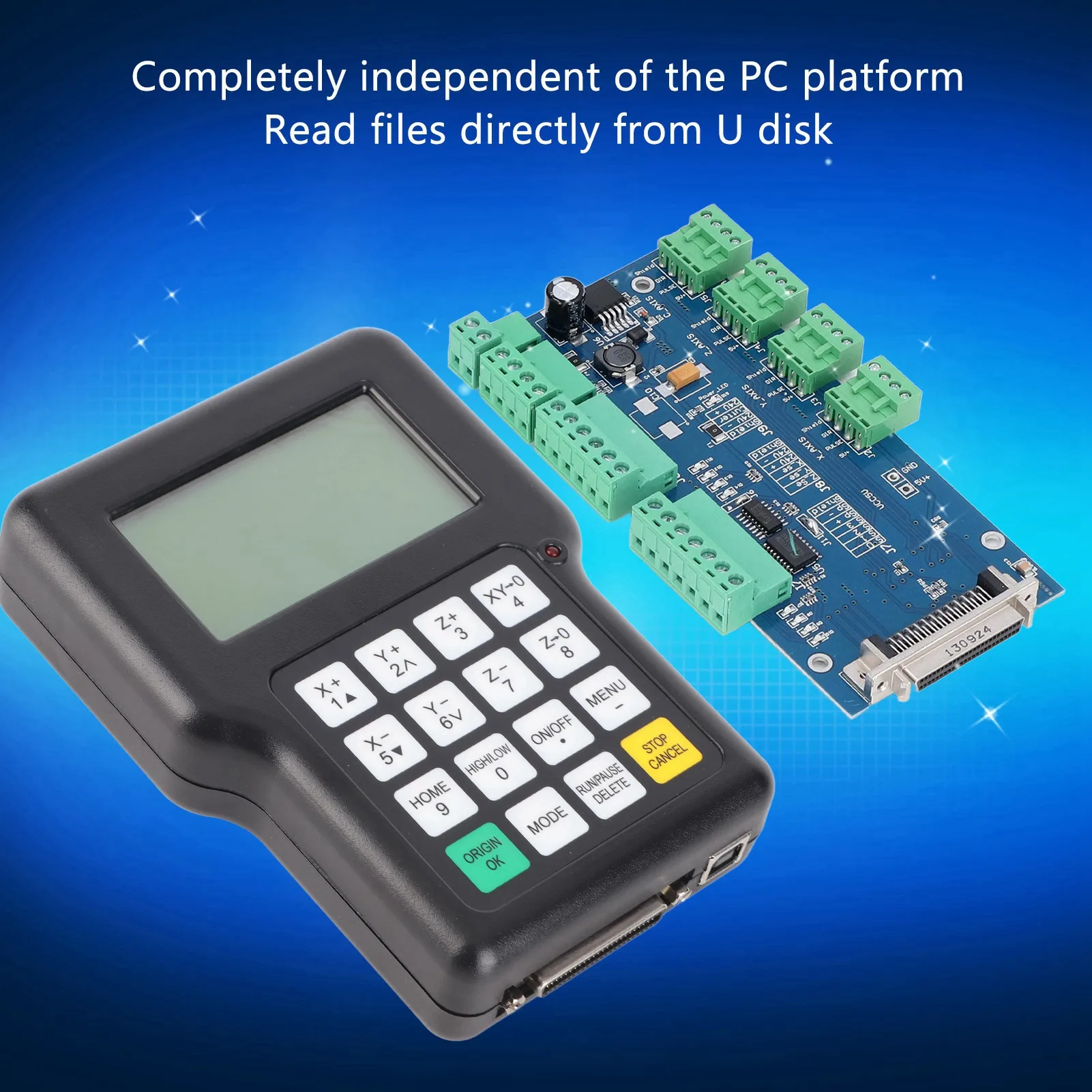 Controller per macchina per incidere Il controllo manuale remoto CNC a 3 assi supporta il controller per macchina per incidere CNC ad alta microstepping