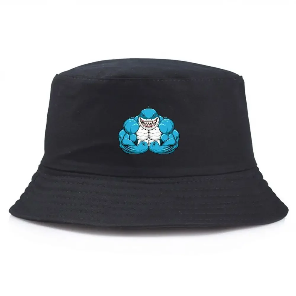 

Summer Fisherman Bucket Hat, Shark Cartoon Fishing Cap, Breathable Outdoor Beach Sun Protection Hat For Men Women