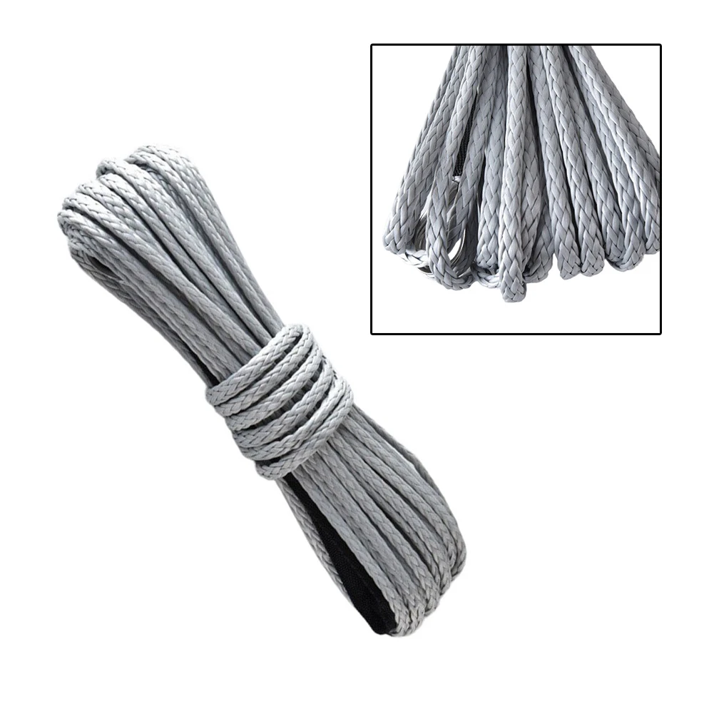 1/4 Inch /X 50 Ft Synthetic Winch Rope UHMWPE Cable 8200 Lbs Breaking Strength For Off Road SUV UTV