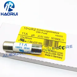 Free Shipping 10Pcs/lot Ceramic Fuses 5021006.11 11A 1000V 30kA 10*38mm Replaces DMM 11AR DMM-11AR 1000V multimeter Fuse