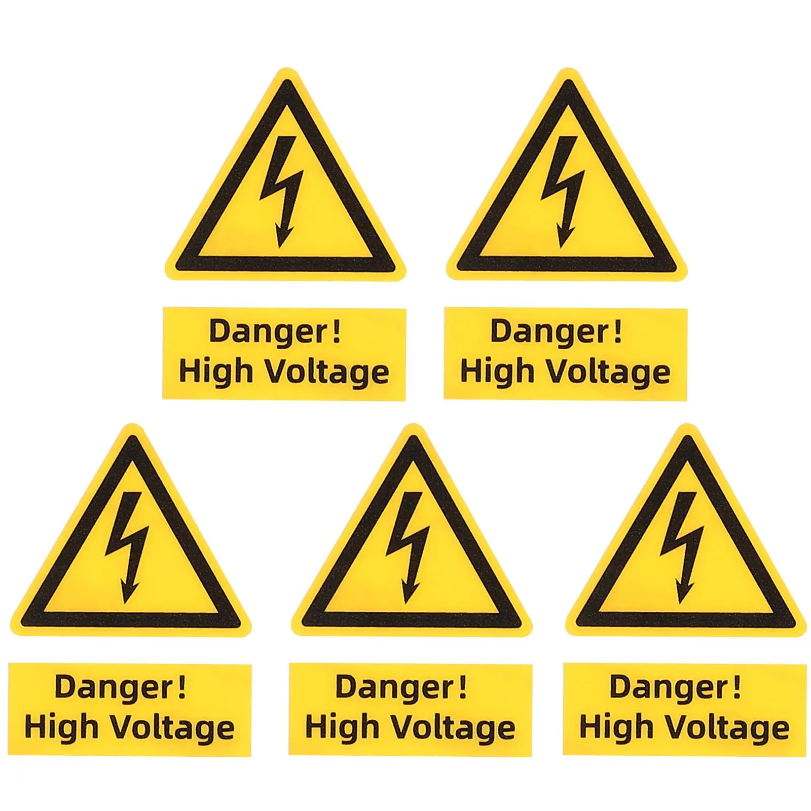 5 Pcs Equipment Safety High Voltage Warning Label Stickers Caution Car Electrical Labels