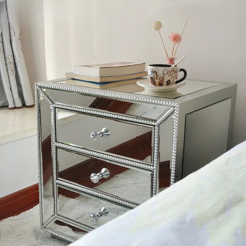 The product can be customized.Bedside table, bedroom furniture, modern and minimalist European style storage cabinet, corner cab