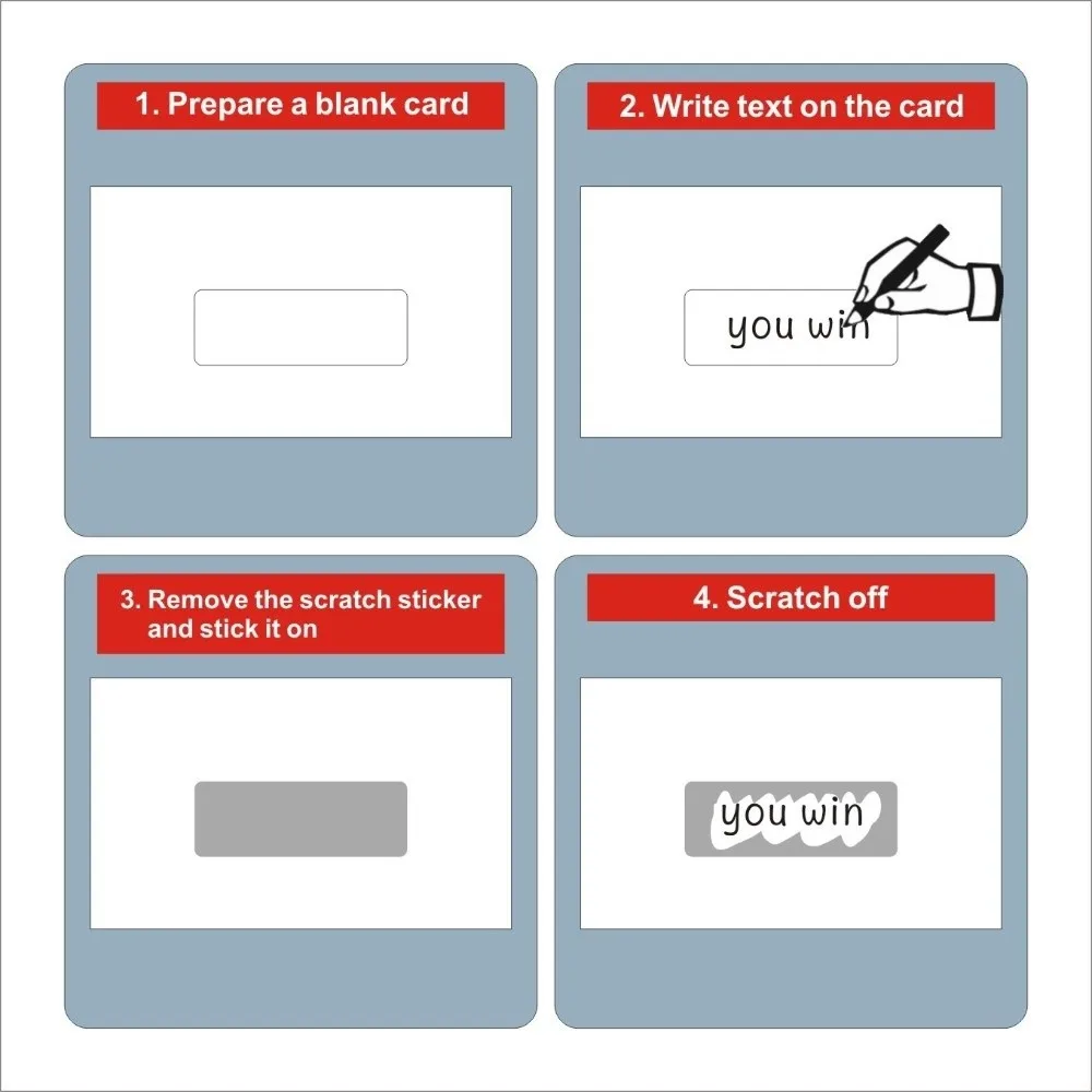 30 Set Write‑In Christmas Scratch Off Cards Self-Scratchable Opaque Coating Scratch Off Tickets Cards Cartoon Themed