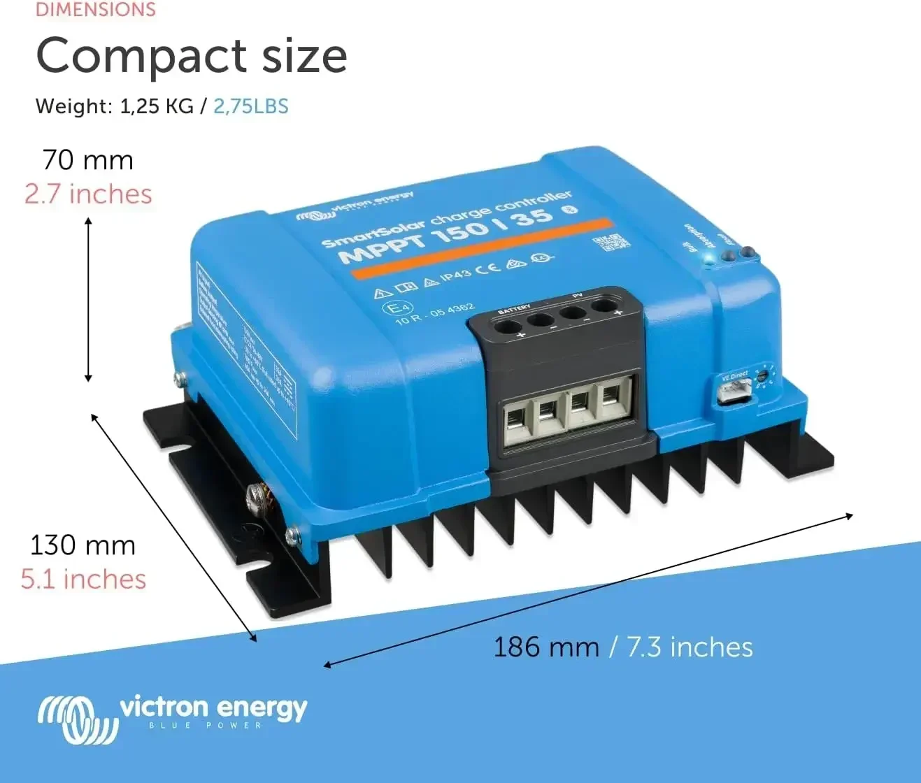Best.Home.SmartSolar MPPT جهاز التحكم بالشحن بالطاقة الشمسية (بلوتوث) - وحدات التحكم في الشحن للألواح الشمسية - 150 فولت 35 أمبير 12/24/36/48 فولت