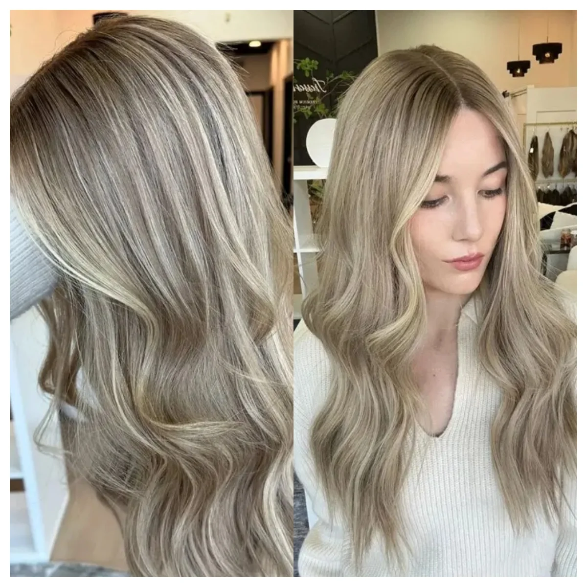 

New Ash Body Wave Synthetic Lace Front Wigs For Women 20inch Wavy Lace Wig Ombre Ash Blonde Dark Root Wigs Easy Wear Cosplay Wig