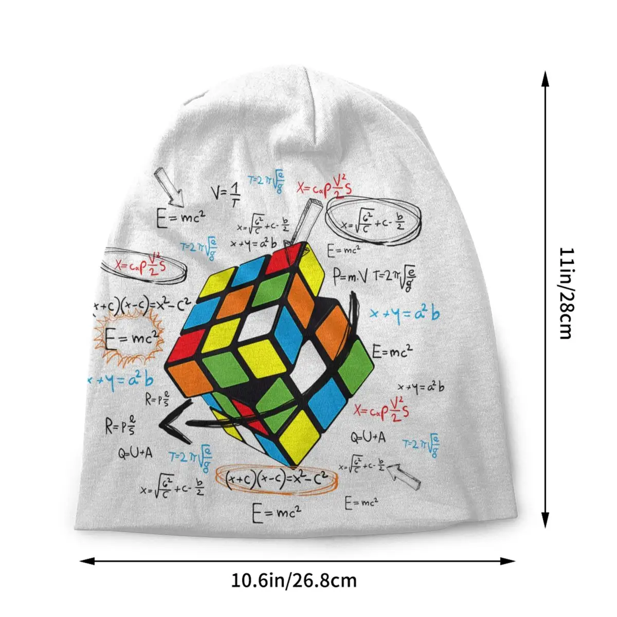 Custom Math Rubix Rubixs Cube Bonnet Hats Hip Hop Knitted Hat For Women Men Winter Warm Skullies Beanies Caps