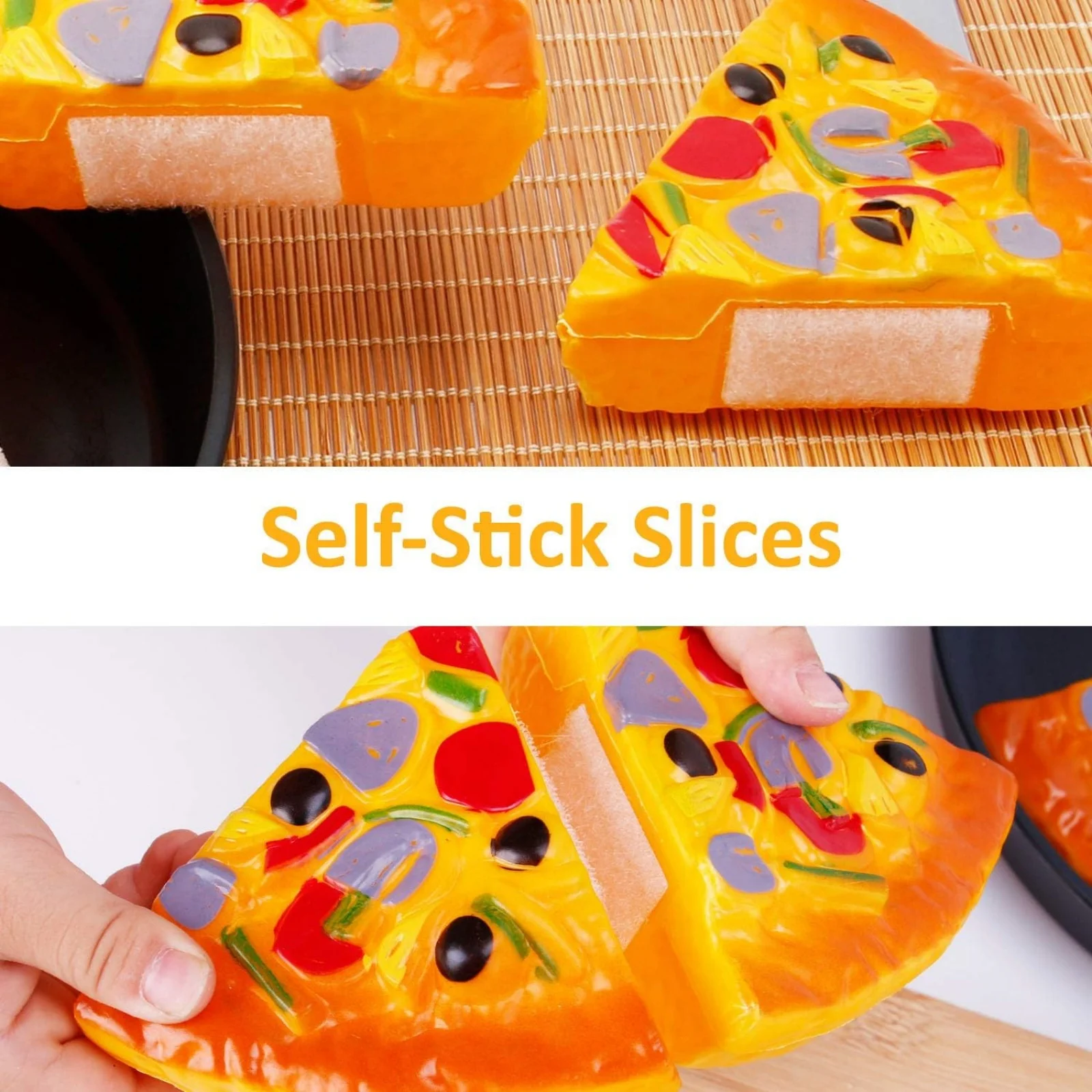 لعبة قطع البيتزا للأطفال - ملحقات لعب المطبخ، مجموعة لعب فطيرة البيتزا المزيفة للطهي في الأماكن المغلقة للأطفال #4