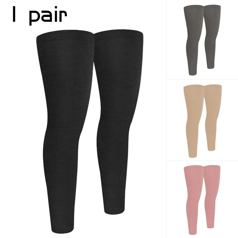 Calf Cover Winter Warm Leg Guard Men's Sports Leg Guard Knee Pads Long Tube Cover Solid Color Anti-collision Protection