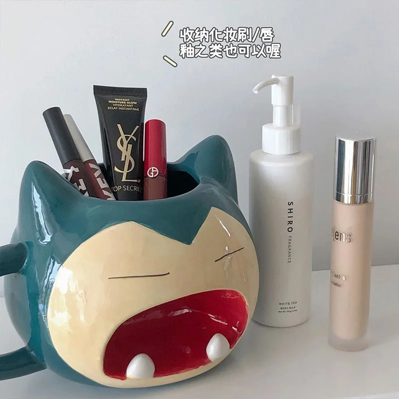Kawaii Cartoon Pokรฉmon Snorlax Action Figure Toys Ceramic Cute Cup High Capacity Mug Creativity Christmas Gifts For Children
