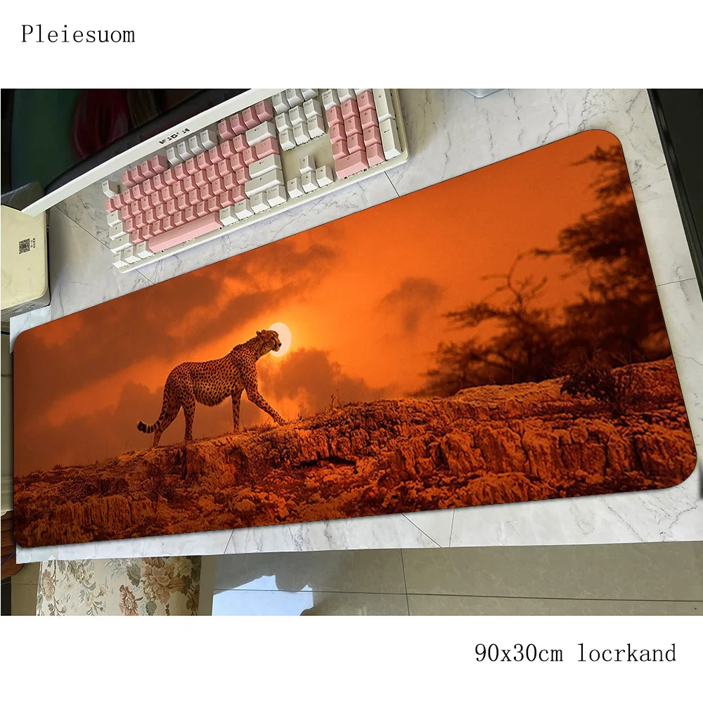 cheetah print mouse pad 90x30cm gaming mousepad anime Gorgeous office notbook desk mat Colourful padmouse games pc gamer mats