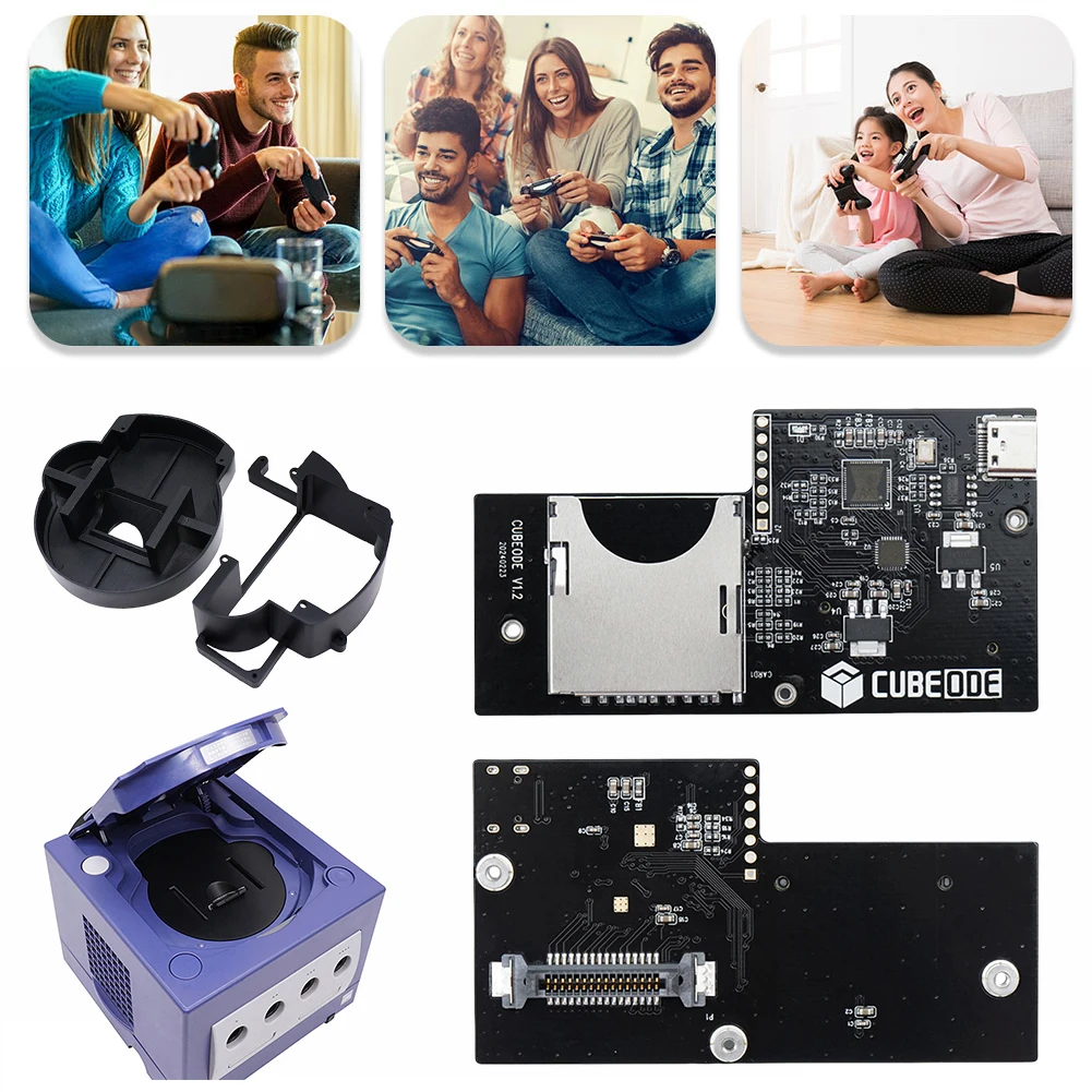 محاكي محرك الأقراص الضوئية CUBEODE V1.2 لـ GC Loder Swiss SD2SP2 استبدال التوصيل والتشغيل لجميع الإصدارات وحدة تحكم ألعاب NGC GameCube