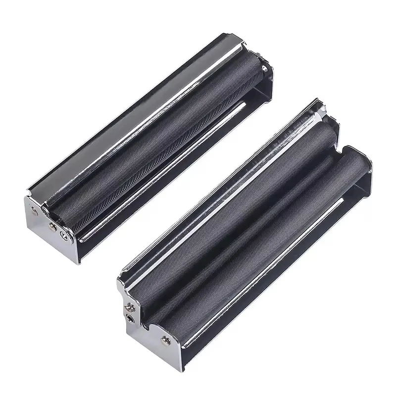 المعدن اليدوي المتداول آلة ورقة التبغ اليد الأسطوانة صانع السجائر مع القبضة المنسوجة التدخين المتداول صانع الملحقات #4