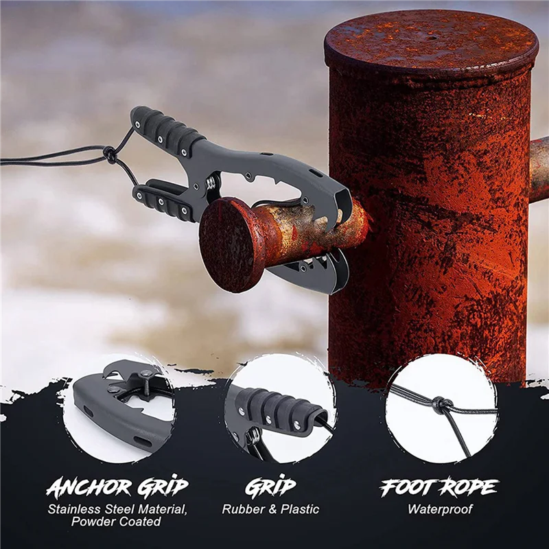 

NALFI-2X Анкерная ручка для каяка, Анкерная ручка для каноэ, Щеточный якорный зажим Резиновый нескользящий захват