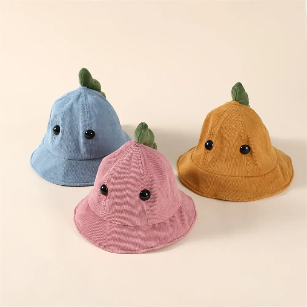 

3D Design Dino Baby Fisherman Hat Unisex Design Cute Style Dinosaur Toddler Bucket Hat Warm Material Cartoon