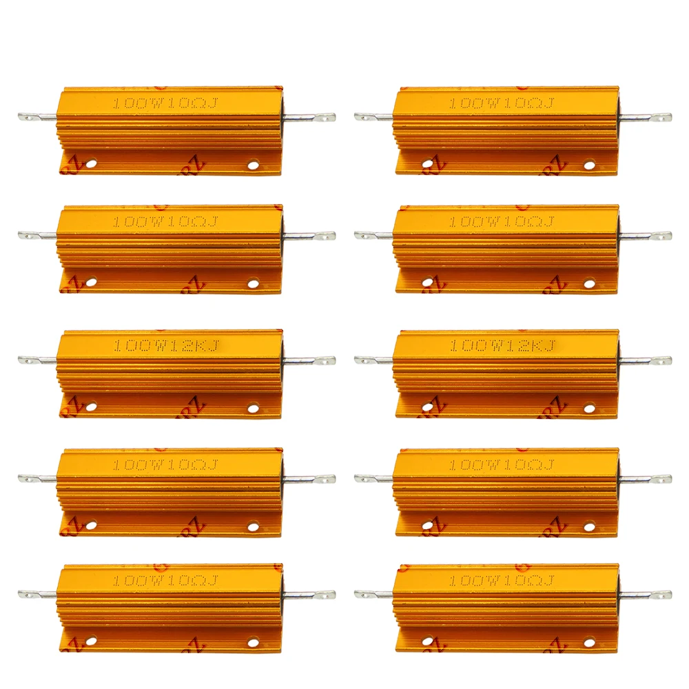100W 27R 32R Aluminum Housing Power Resistor High Wattage Wirewound Resistor 0.01Ω–150KΩ Assorted Values 0.01R 0.15R 0.68R image 3