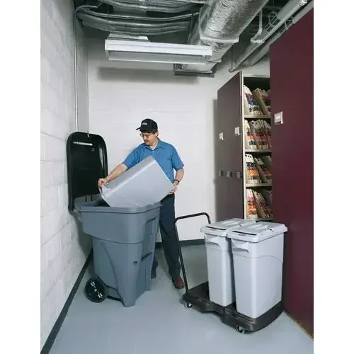 BestsellerProducts BRUTE Rollout Plastic Trash/Garbage Can/Bin with Wheels, 65 Gal, for Restaurants/Hospitals/Offices/Back of Ho