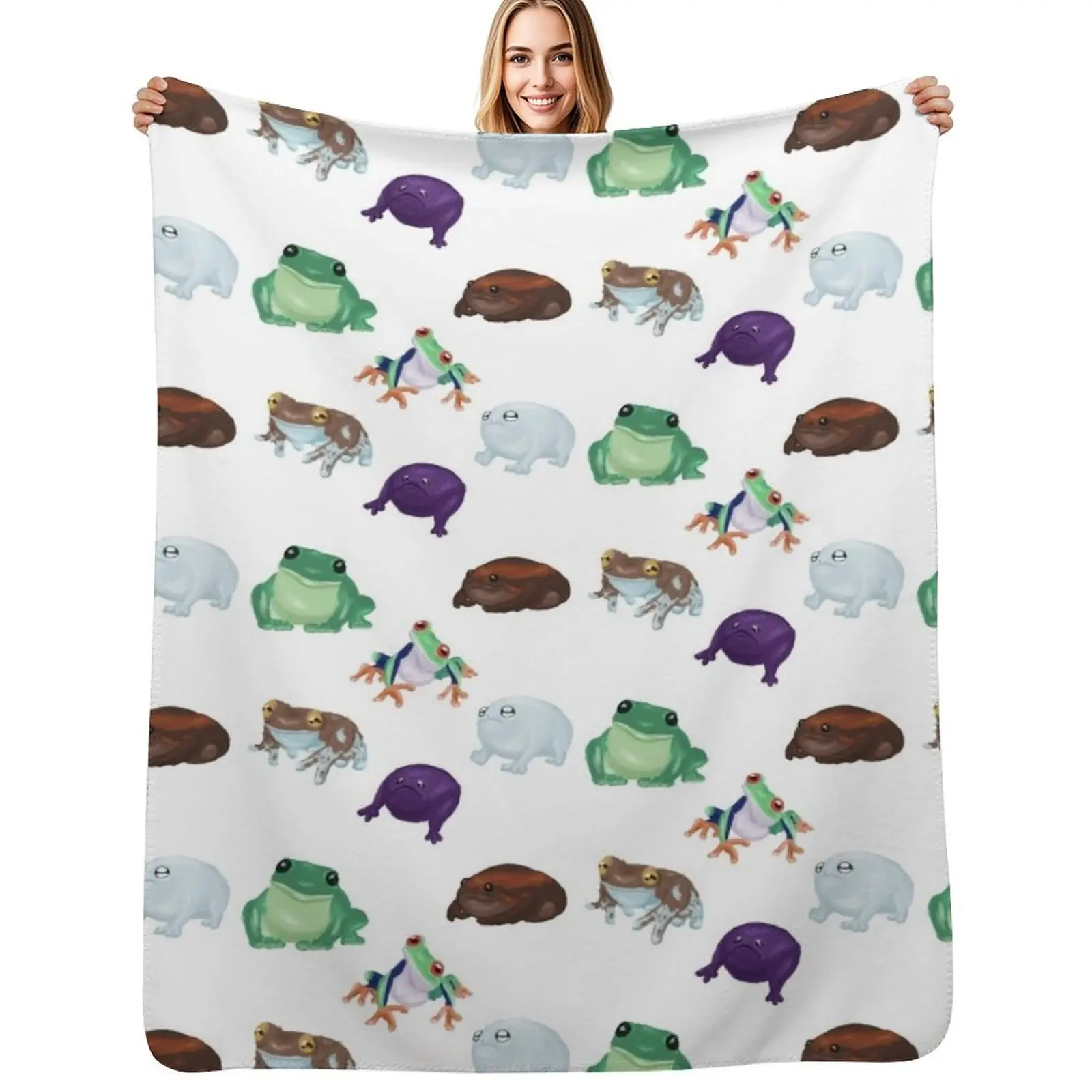 

Frog party Throw Blanket manga wednesday Multi-Purpose Blankets