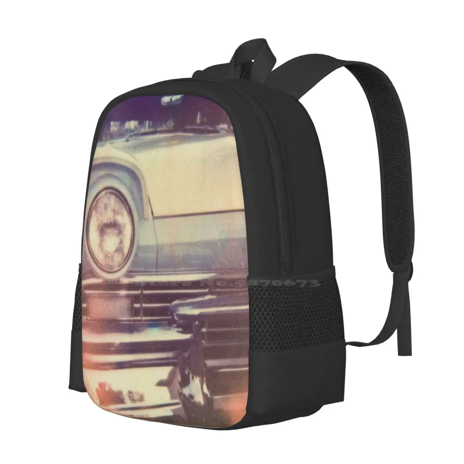 1955 Fairlane Pattern Design Laptop Travel School Bags Old Car 1955 Fairlane Am Ricain