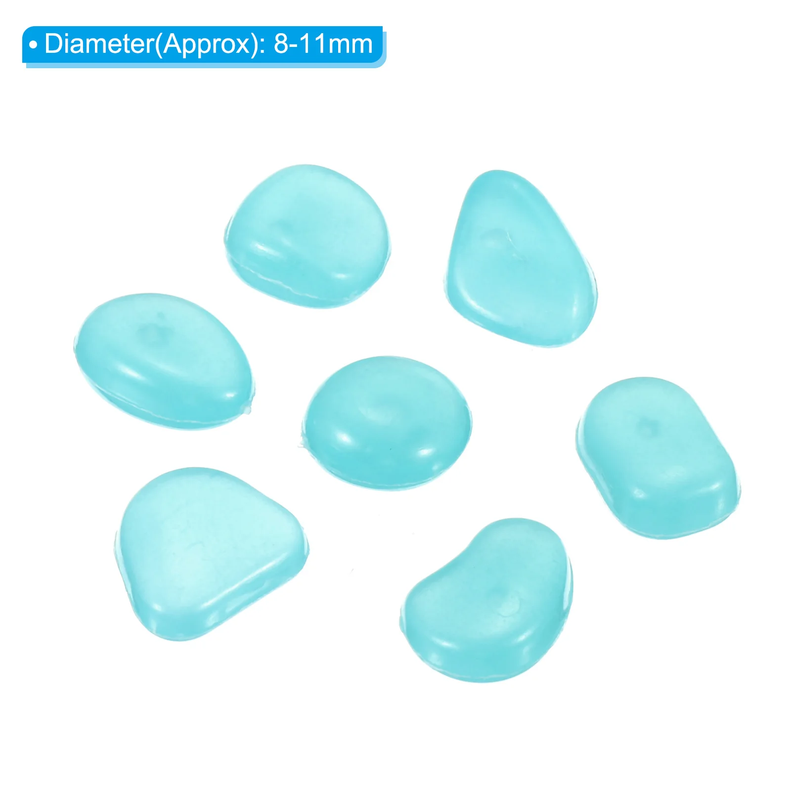 

500pcs Glow Rocks 8-11mm Glow Pebbles Decoration in the Dark Luminous Stones Decor DIY Decorative for Garden, Potted Plant,