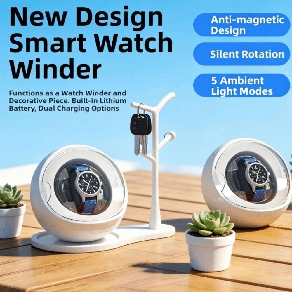Dual-use for Charging and Plugging Watch Winder Silent Motor Storage Mechanical Watch Winder Ultra Quiet