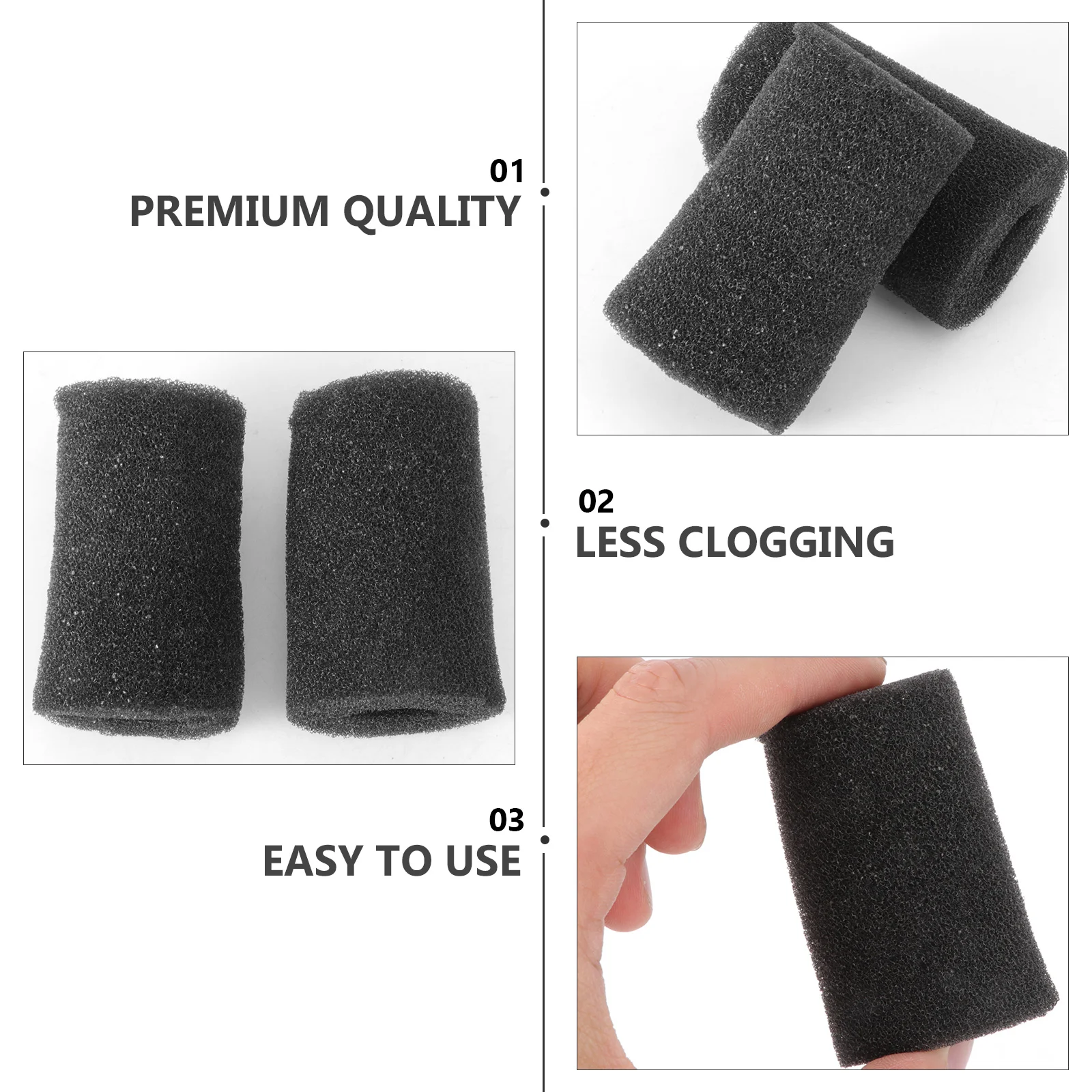 10 PCS Prefilter Sponge Pre-filter Crystal Shrimp Aquarium Fish Tank Replacement