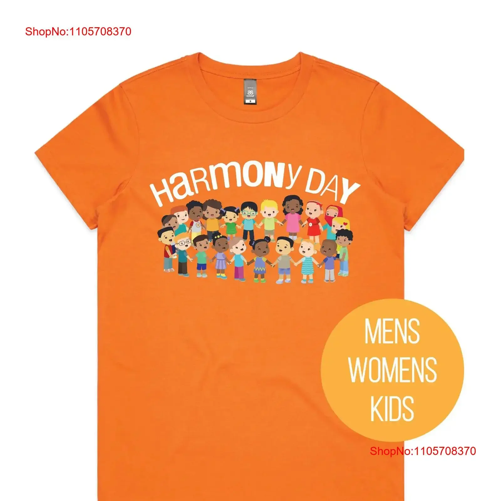 T-shirt Harmony Day, 21 mars, orange, pour tous, pour bébés, enfants, femmes et hommes, vintage, lavé, élégant, homme