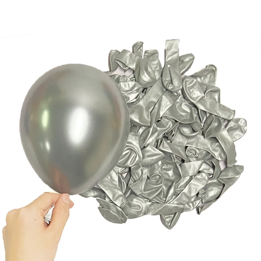 5/10/18 Zoll Metall Geburtstagsballons Metallic Blau Grün Silber Chrom Roségold Ballon Babyparty Hochzeit Weihnachtsdekoration – Detail 10