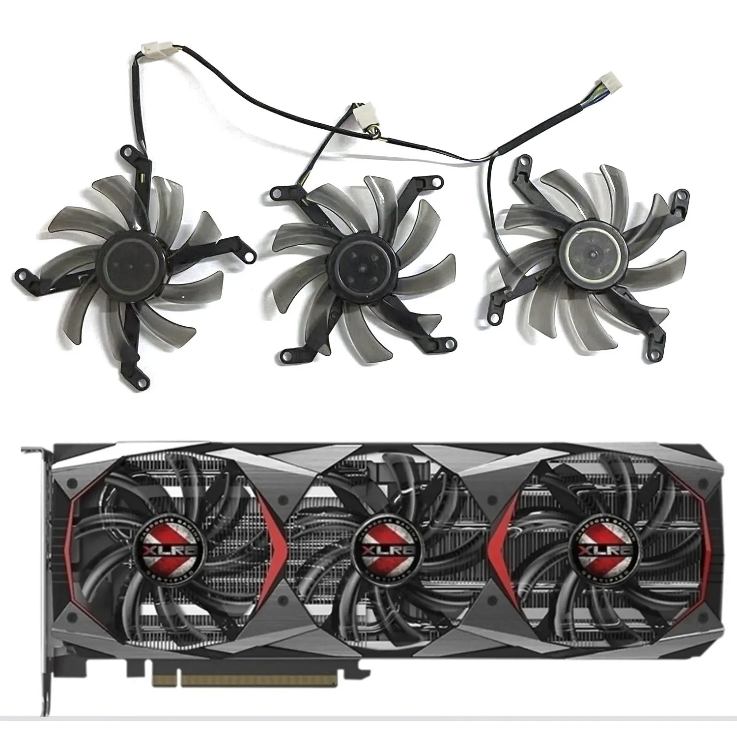 

Brand new 3 FAN 4PIN T129215SU DC 12V 0.5A GTX1080TI GPU fan for PNY Manli Geforce GTX 1080Ti 11Gb XLR8 graphics card fan