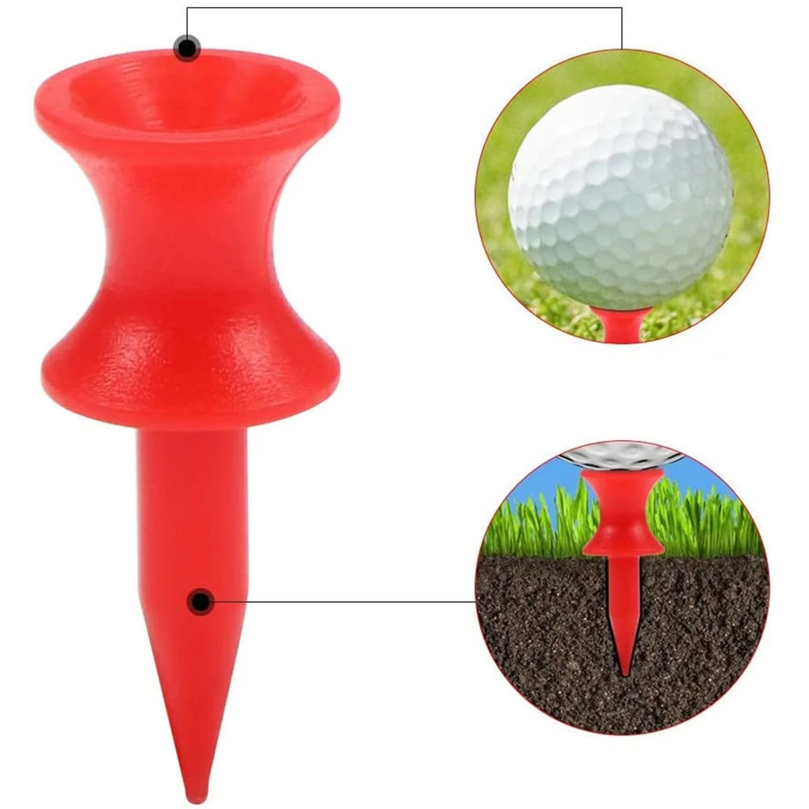 50 Pcs Golf Tees Professional Height Control Castle Tee Plastic Tees Step Various Heights Ideal Golf Gifts For Golf Lovers