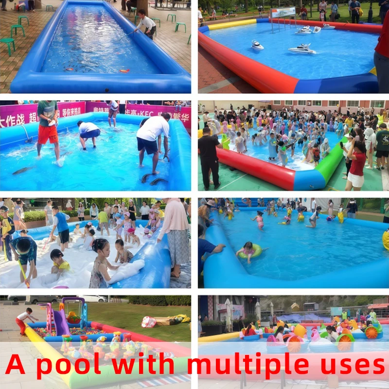 Hot Sale Outdoor Inflatable Swimming Pool with Sunshade Foldable Kids Water Pool Factory Customized for Amusement Park