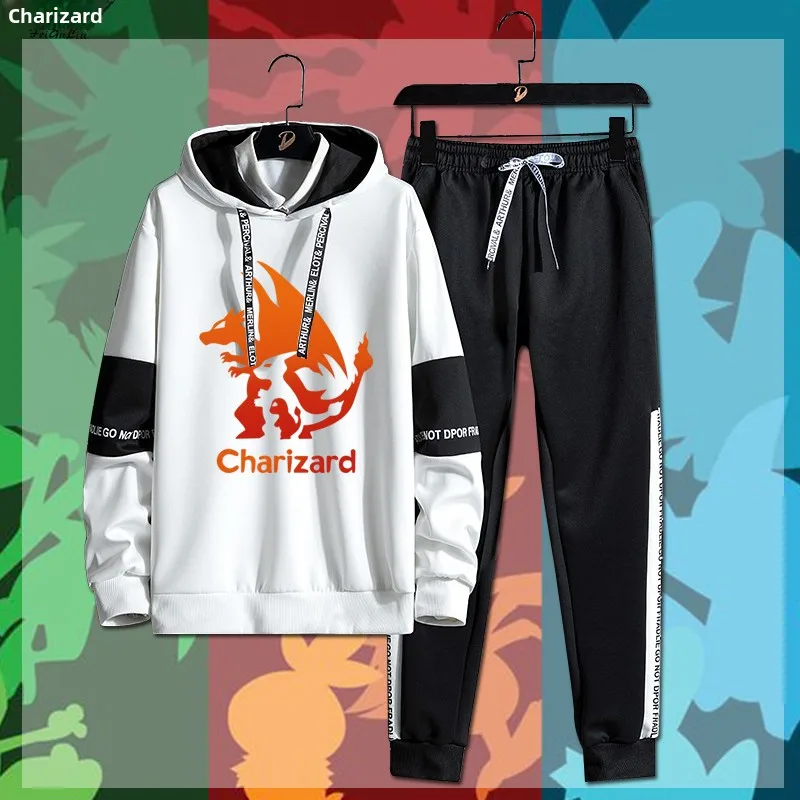 

Collaborative Long Sve Hoodie And Pants Set for Teens Long Pants Fire Dragon Genki Turtle Seed s