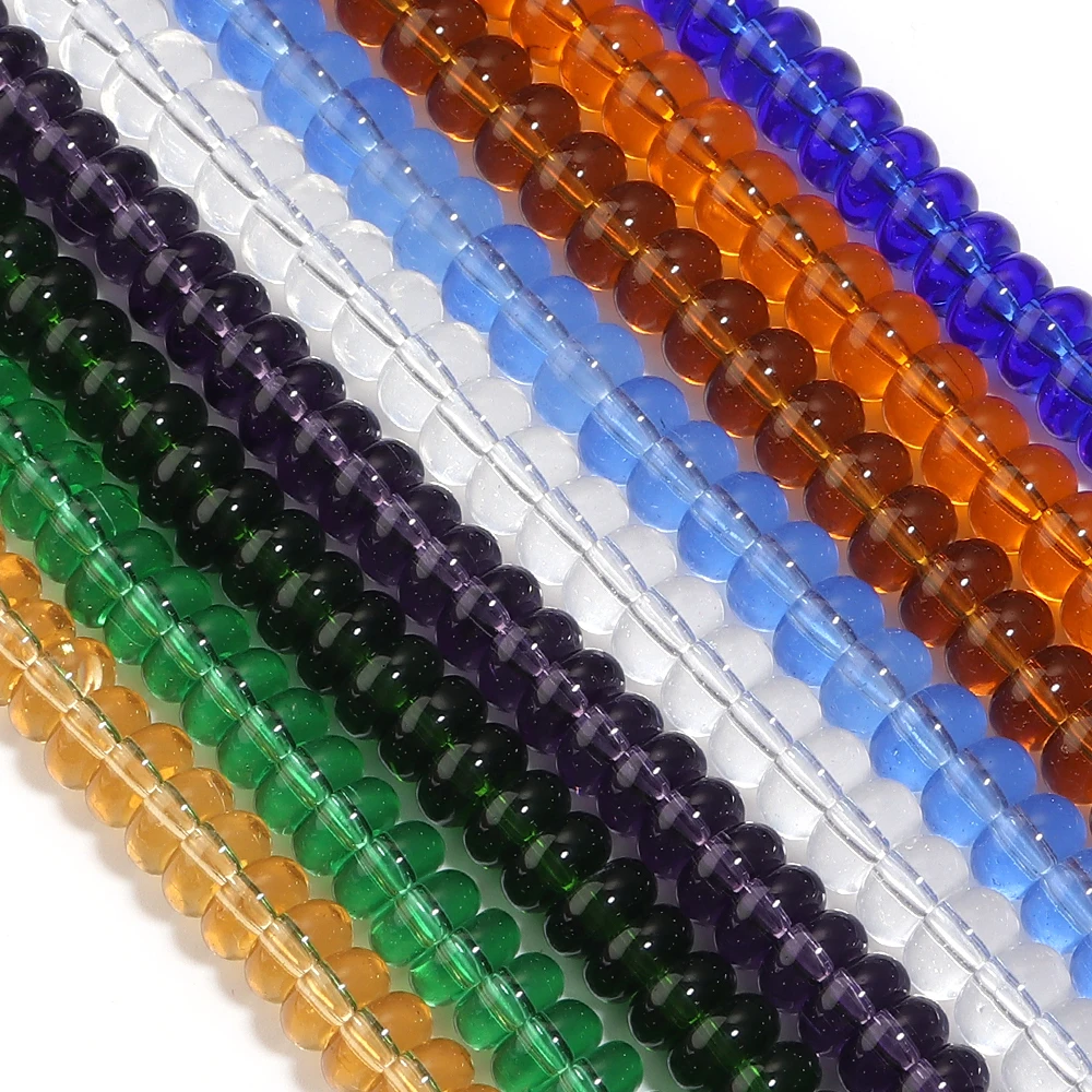 75 Stück 5x8mm Kristallglas-Abakusperlen Lose Abstandsperlen für Schmuckherstellung DIY Handwerk Ohrringe Armband Halskette Zubehör – Detail 6