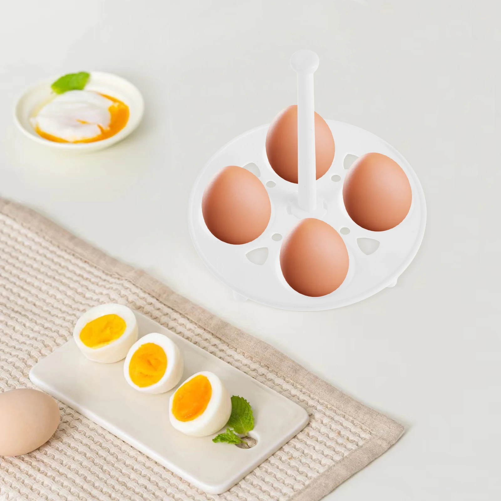 

2 Pcs Egg Steamer Rack Kitchen Separator Plastic Cooker Stainless Steel High Temperature Compact Design Wide Applicability