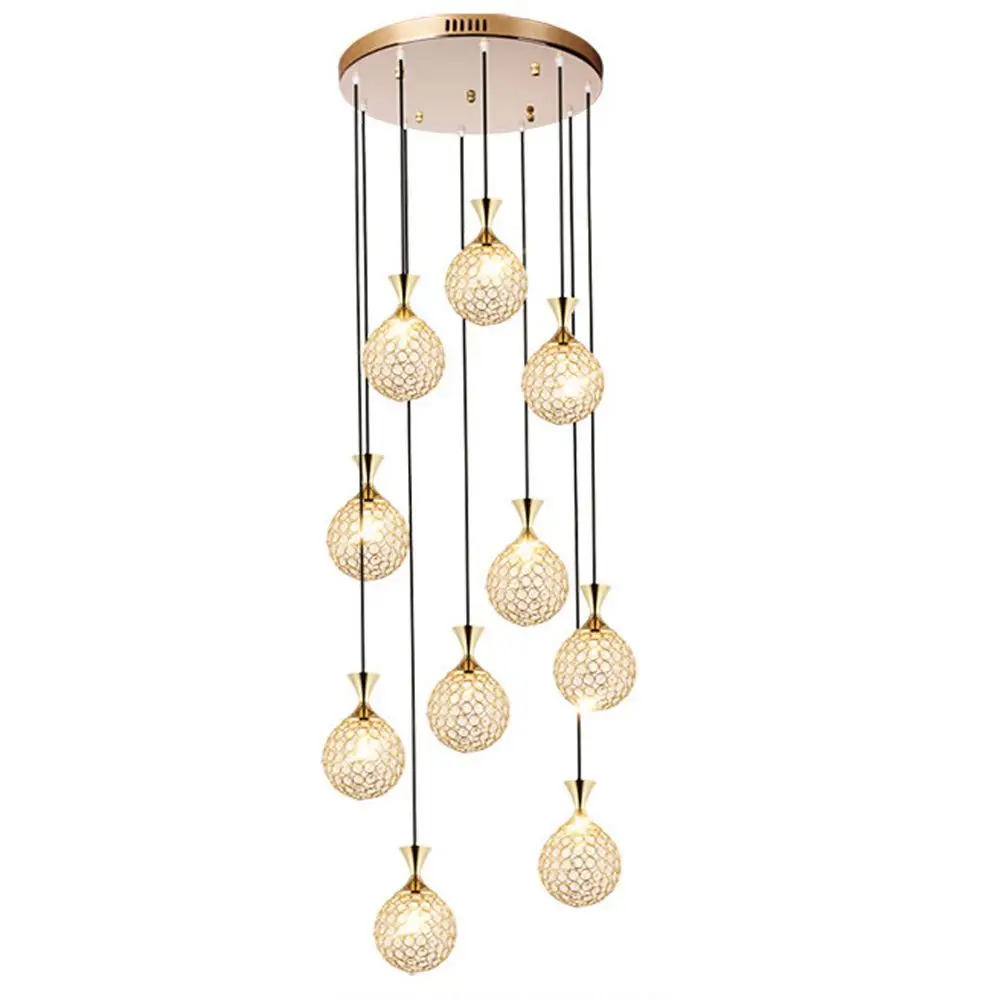 

Crystal Ceiling Pendant Lamp Dining Room Restaurant Modern Bar Counter Balcony Corridor Pendant Suspension Lights