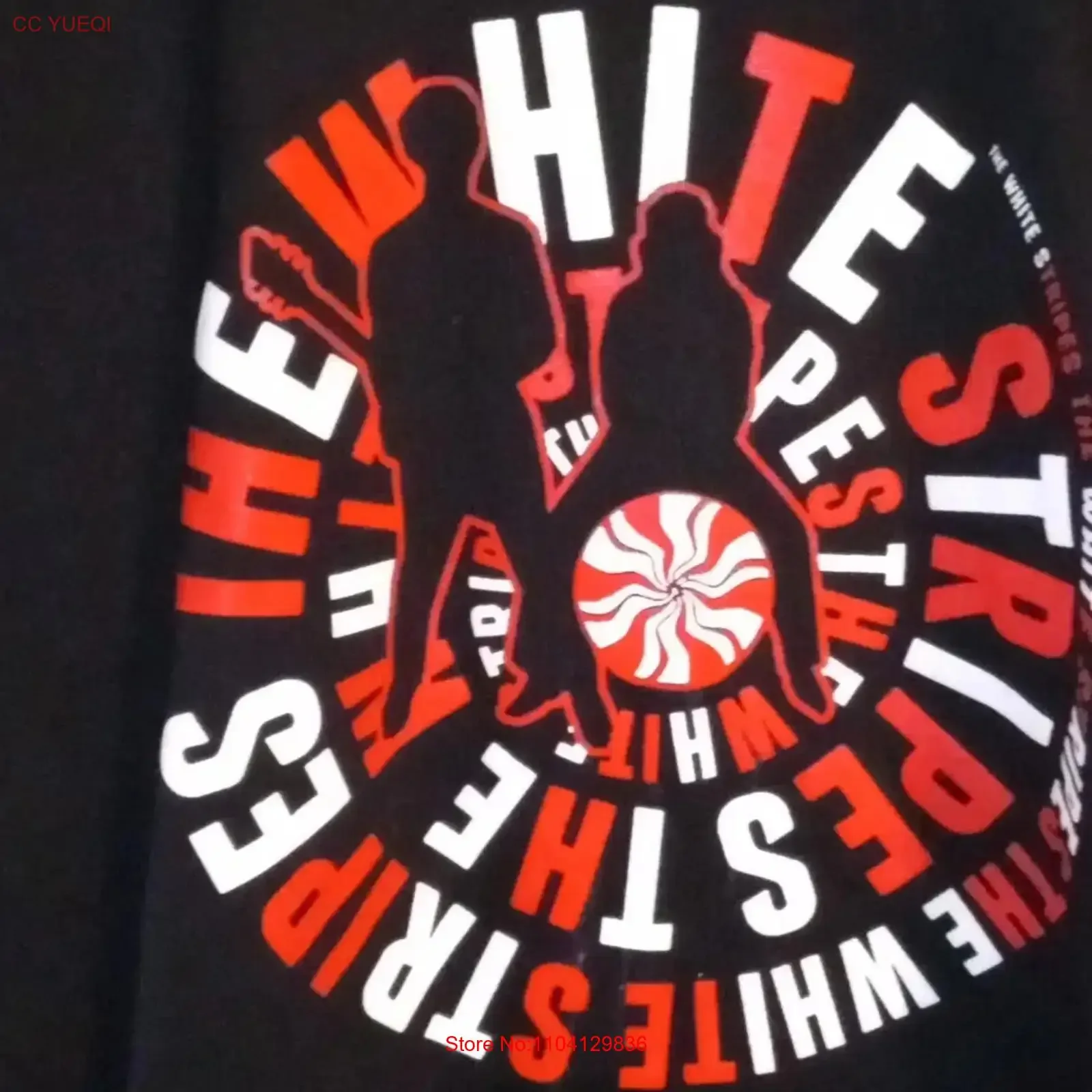 White Stripes The Jack Peppermint Black Men S 4XL T Shirt vintage Washed designer clothes Versatile fashion Stylish Slightly