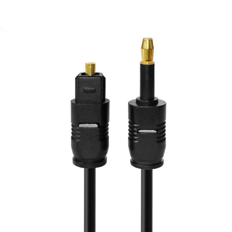 Línea de fibra óptica de Audio Mini enchufe de 3,5 MM Cable óptico Digital SPDIF línea de Audio óptico a conector TOSLINK de boca redonda