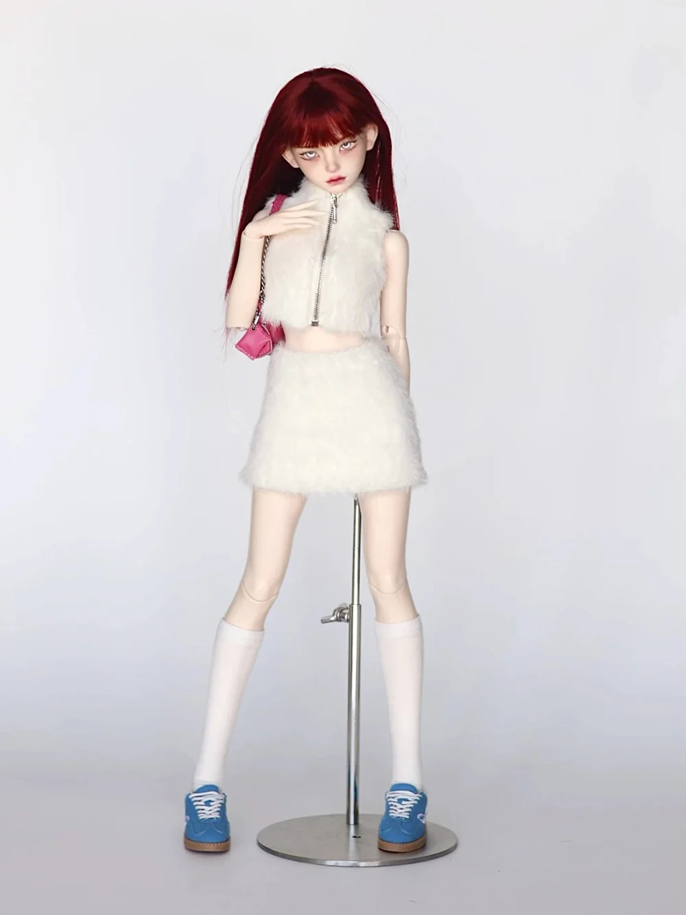 1/4 Scale BJD Dolls Zipper Style Furry Clothes Set for 4-point Toys DIY
