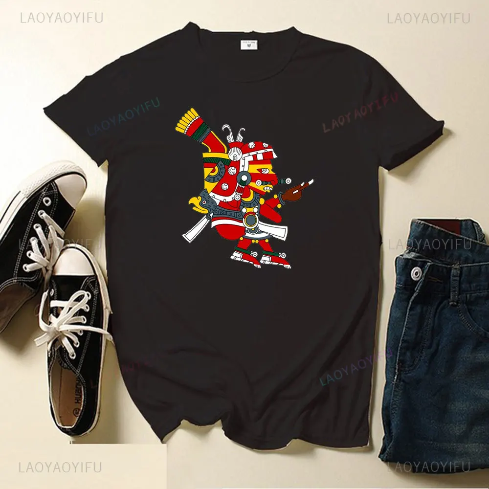 Aztec God Tlaloc Women and Men T-Shirt Mythology Shirt  Aztec Gods Summer Gothic Tee-shirt Ancient Mayan Tee Aztec Clothing