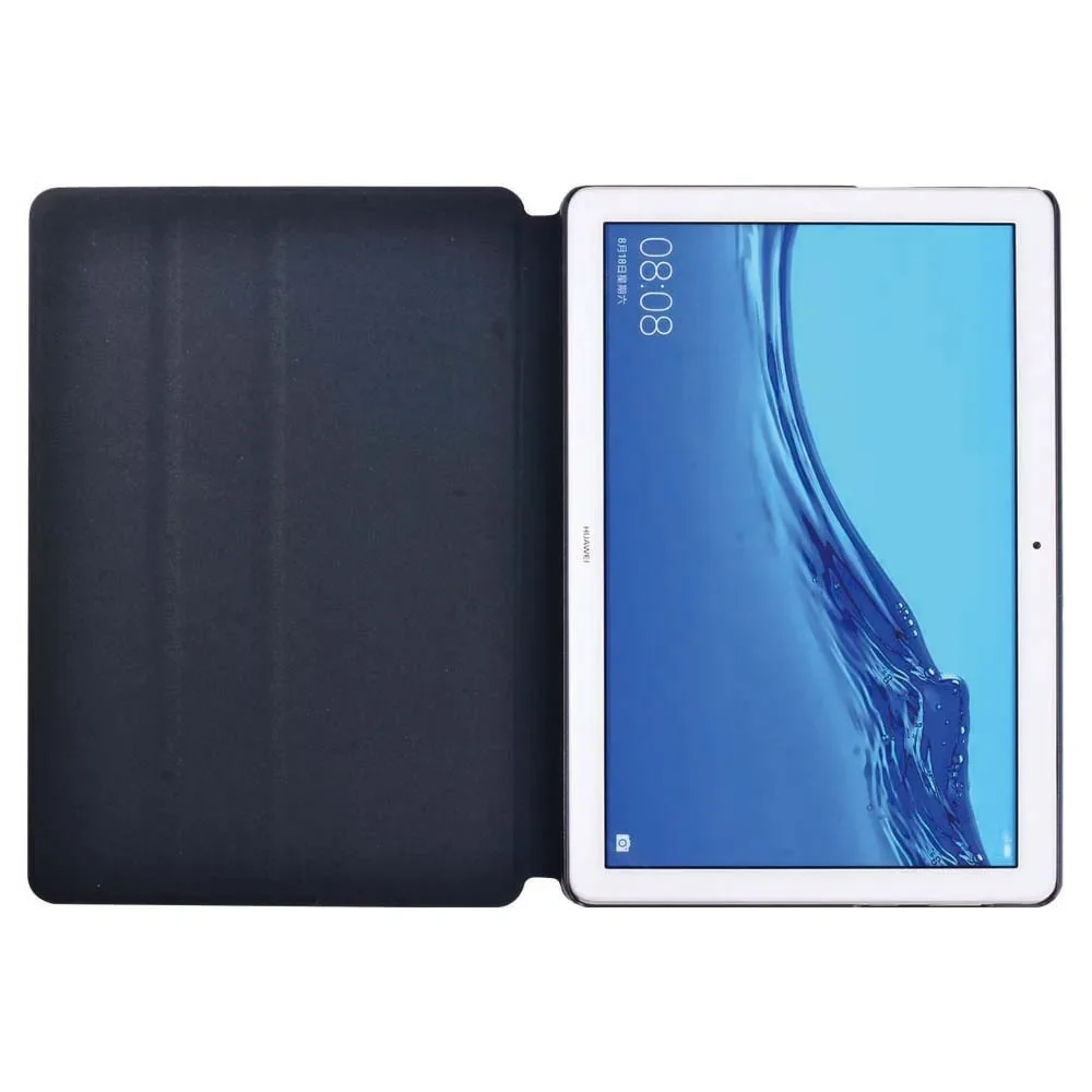 Für Huawei MediaPad M5 Lite 10,1"/MediaPad M5 10,8" PU-Leder stoßfeste digitale Glückszahlmuster-Tablet-Hülle + Eingabestift