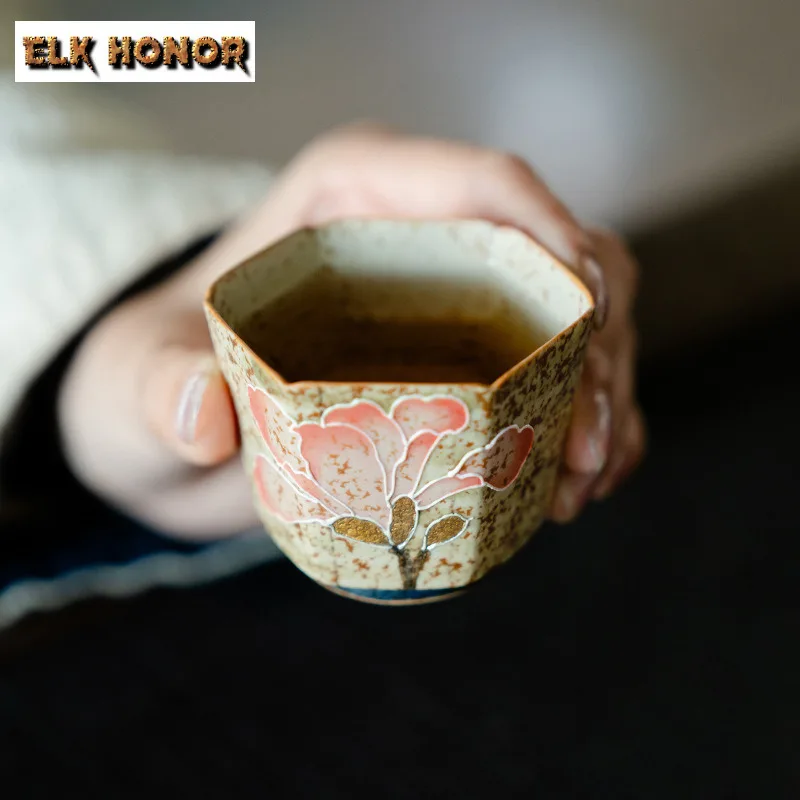 Pure Hand-painted Pile Carving Lotus Teacup Handmade Tea Bowl Tea Cup Tea-tasting Fragrance Cup Chazhan Master Cups Tea Ceremony