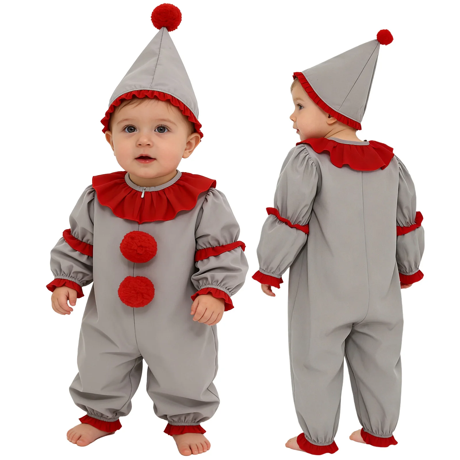 ליצן אפור בורדו לתינוק