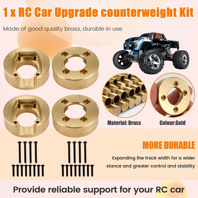 RC Car Upgrade Counterweight Kit For MJX H8H 1/10 YK4102 YK4103 YK4104 YK4106 YK4082 YK4083 RC Car Upgrade Part