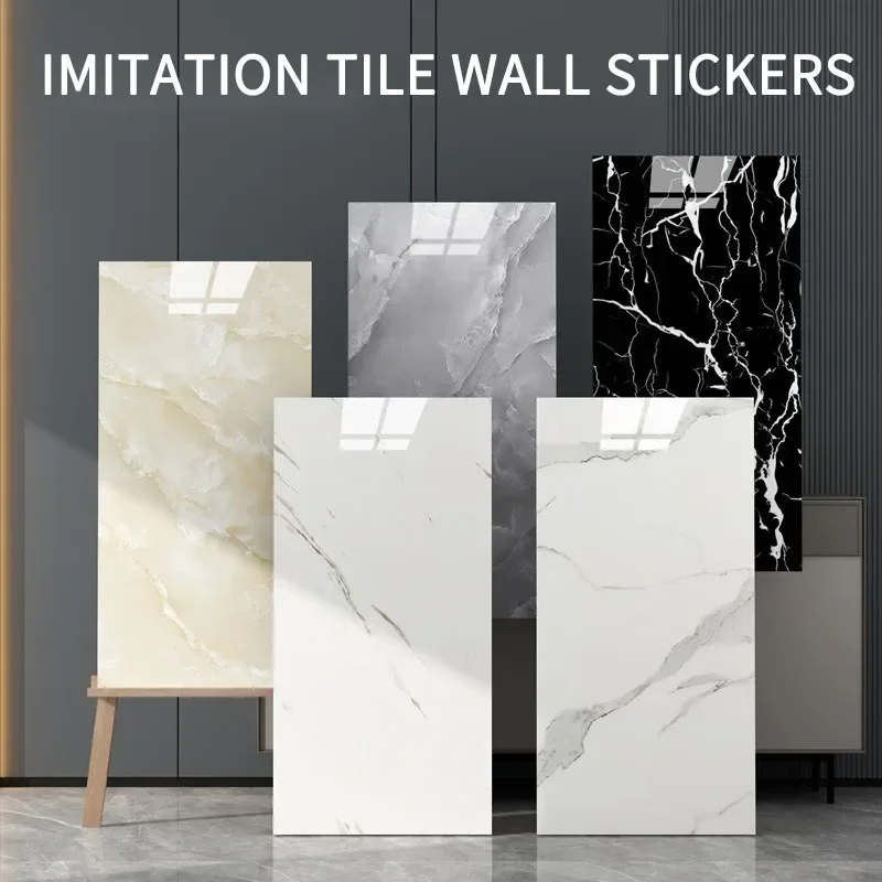 

Imitation Ceramic Tile Wall Sticker Bathroom Kitchen Marble Waterproof Moisture-proof oil-proof Wallpaper Decoration