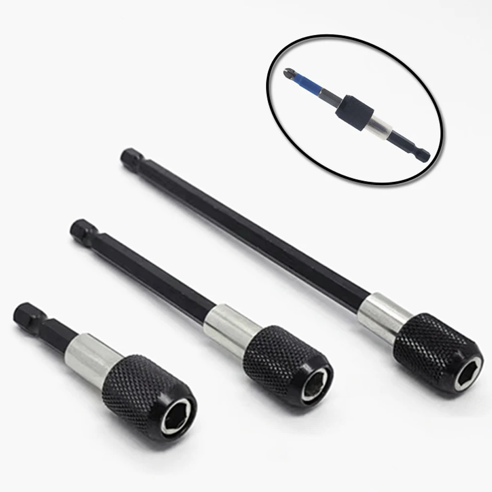 60-150mm hexagonal quick-release self-locking extension rod electric drill driver quick transfer rod screwdriver tool set