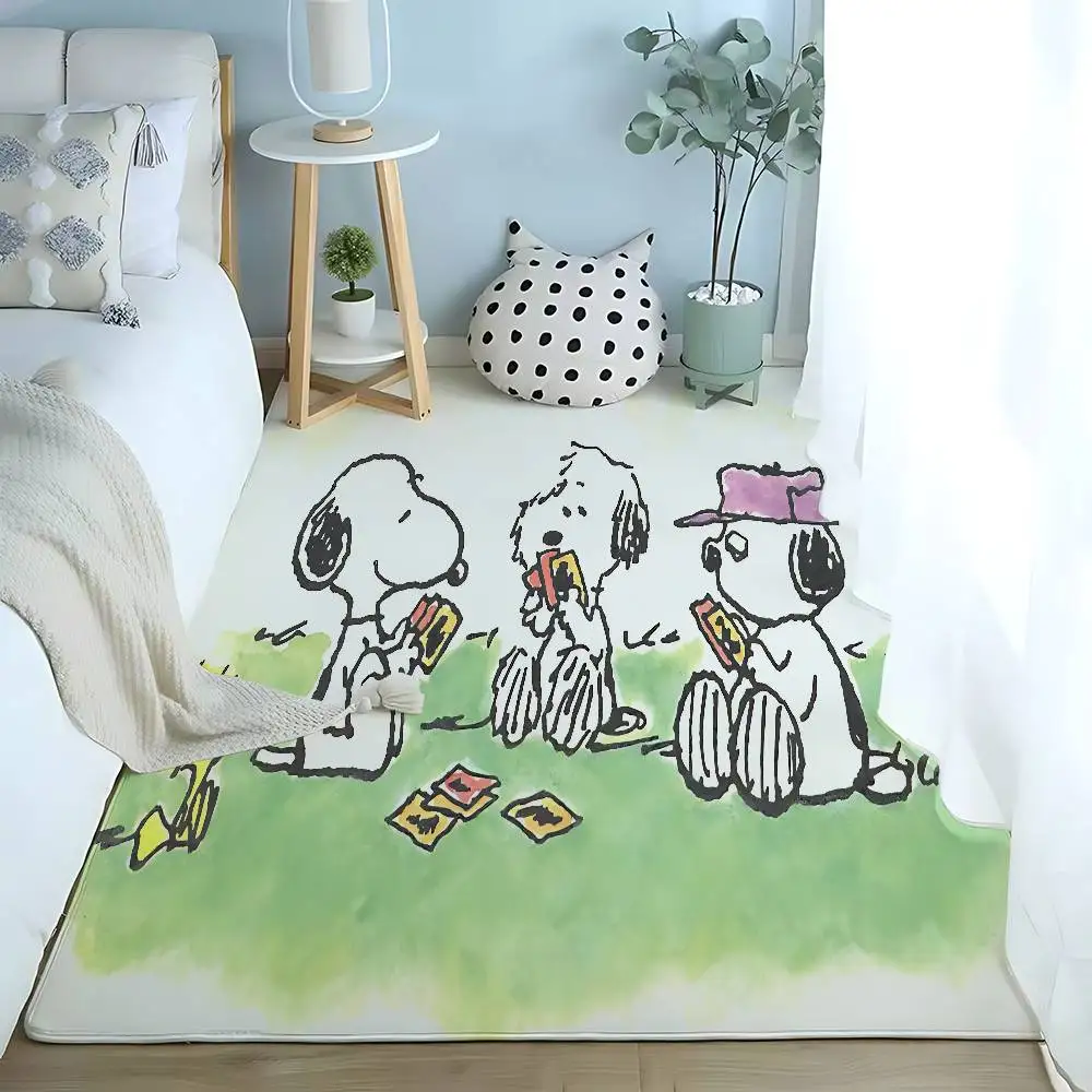 Cute S-Snoopys Floor Mats Home Laundry Rug Carpet For Living Room Decor Lounge Area Anti-slip Foot Mat Entrance Doormat