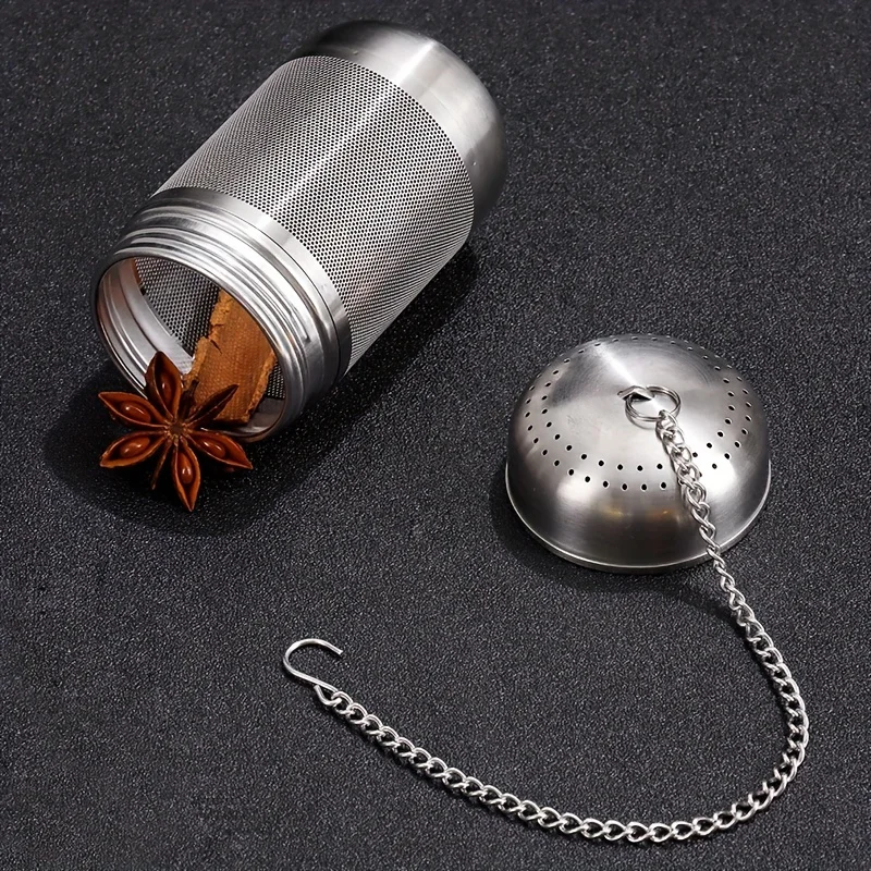 1pc, Tea Strainer Food Grade Mesh Tea Filter Interval Diffuser with Extended Chain Hook for Loose Leaf Tea and Coffee