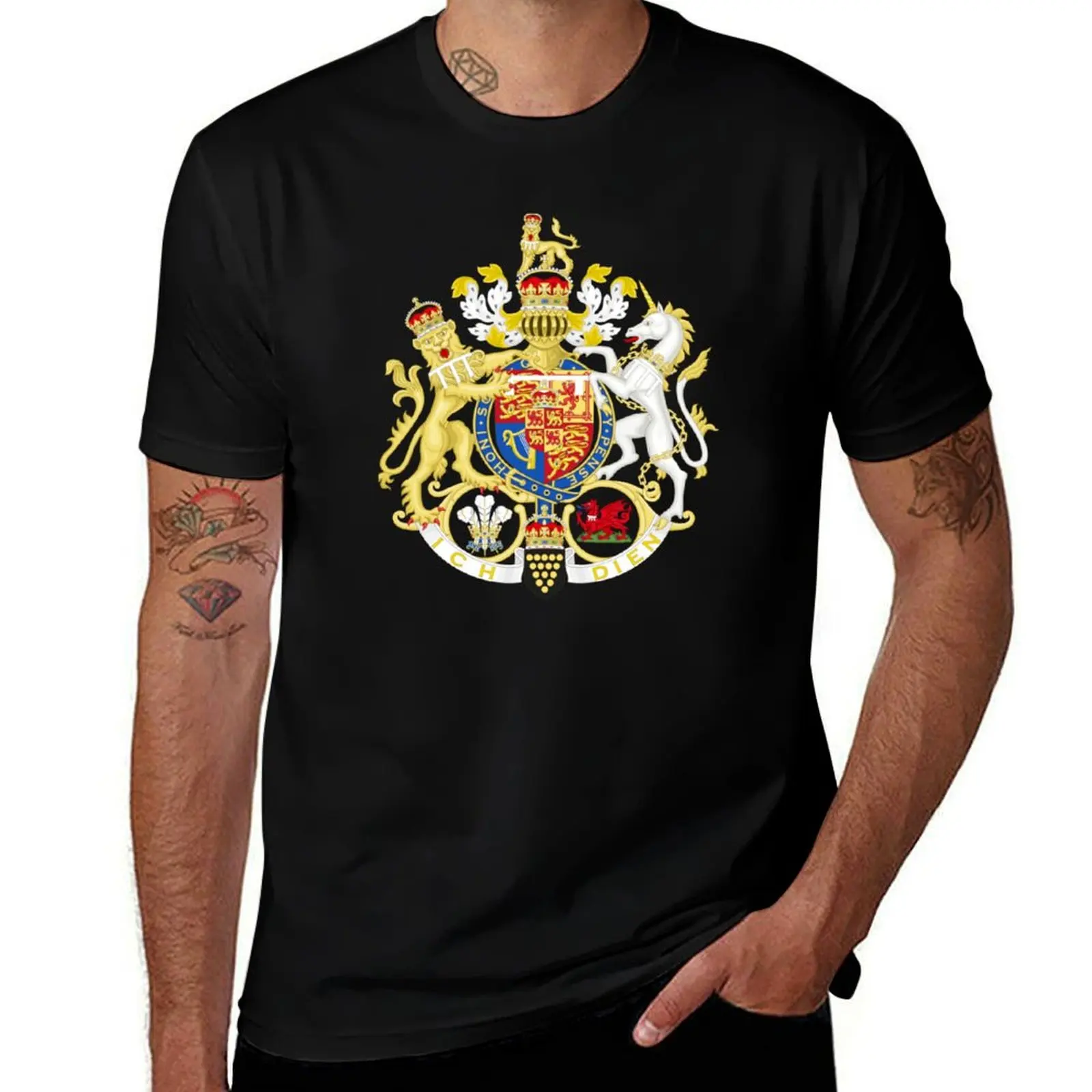 Coat of Arms of the Prince of Wales T-Shirt Athletic Quick Dry for Men T-Shirt