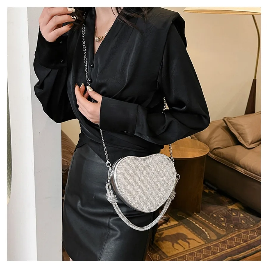 

Модная изысканная текстурированная ниша с яркими бриллиантами, сумка через плечо со стразами, сетчатая красная блестящая сумка для ужина с ручками для отдыха