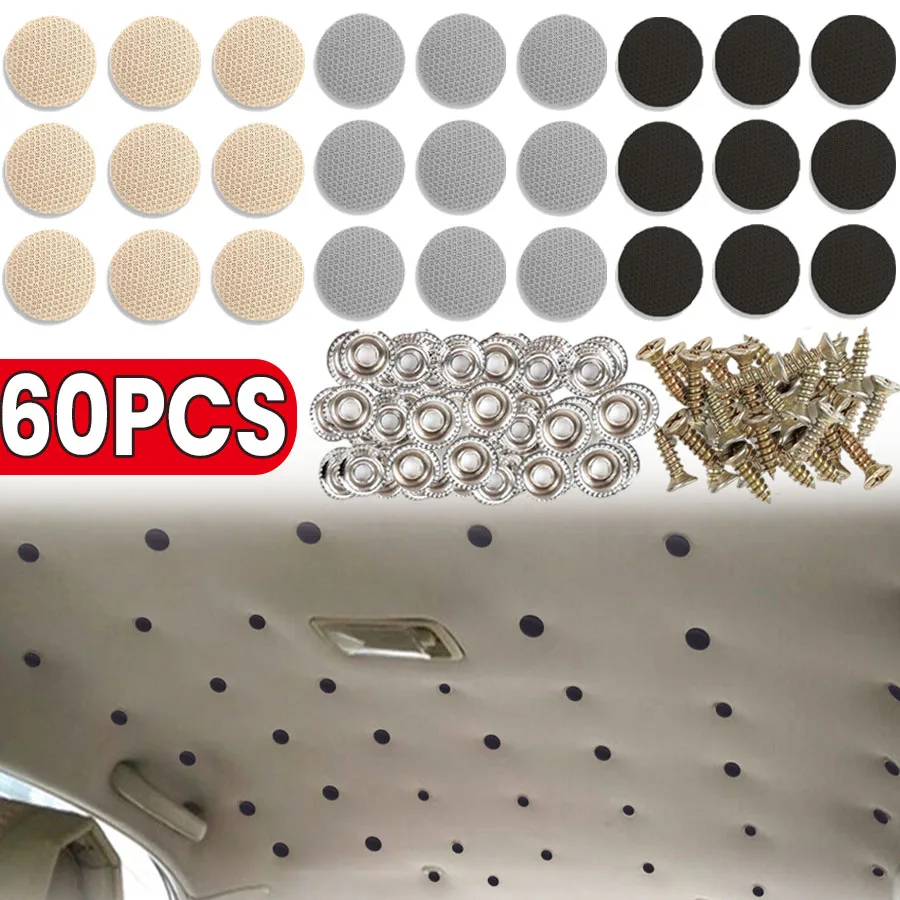 مثبتات سقف السيارة الداخلية ، مشابك التثبيت ، أغطية المفاجئة ، قماش العناية ، المسامير ، قطع إصلاح السيارات